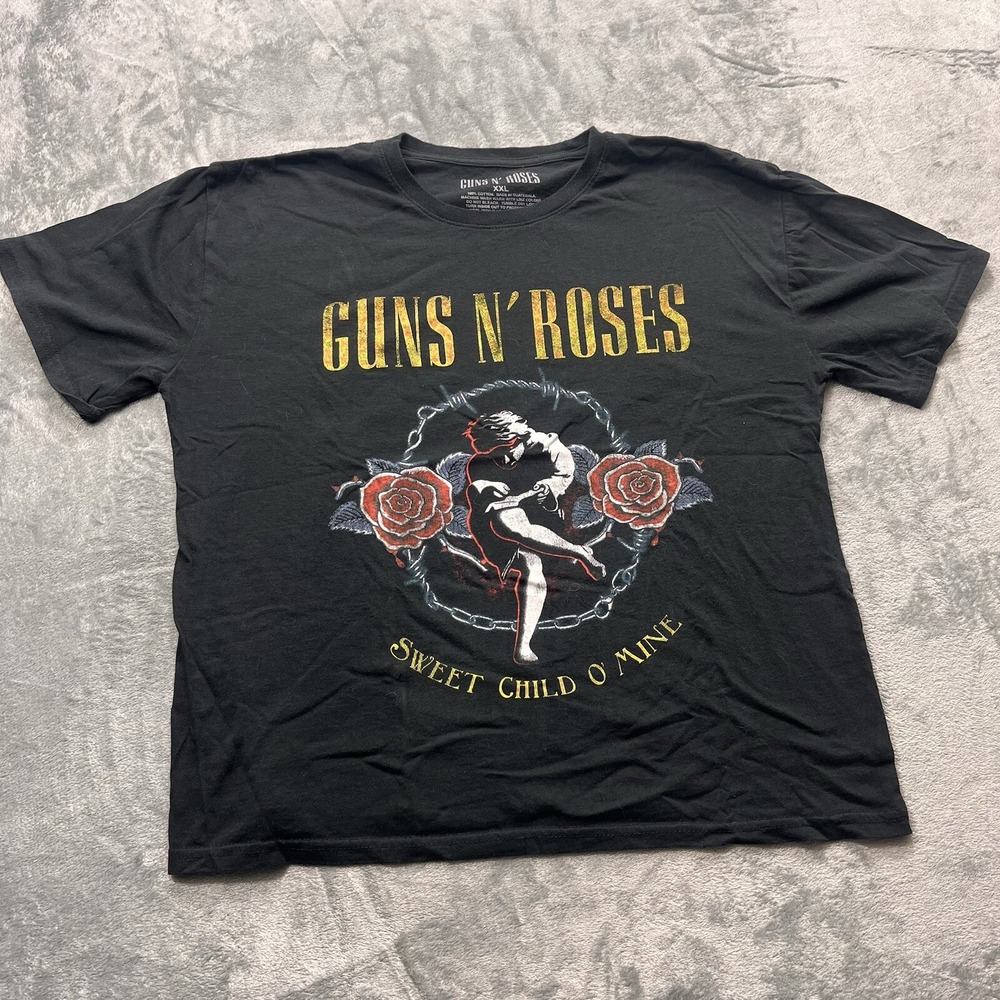 Guns N Roses T Shirt Womens XXL Sweet Child O Mine Black Logo Casual Knit